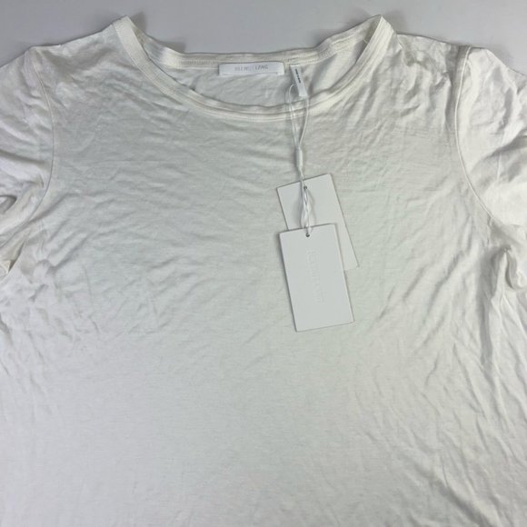 Helmut Lang Womens Kick FRT T-Shirt White Short Sleeve Crew Neck Tee M New $195 - Picture 3 of 11